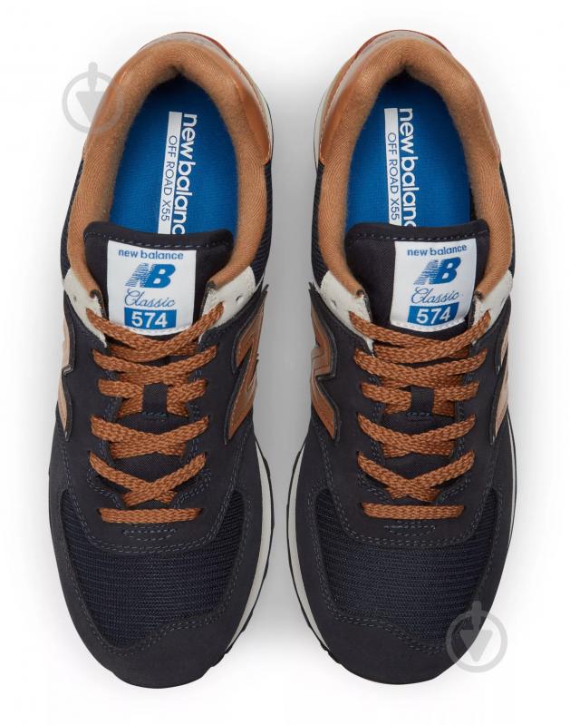 Кроссовки мужские демисезонные New Balance ML574OT2 р.43 синие с коричневым - фото 3