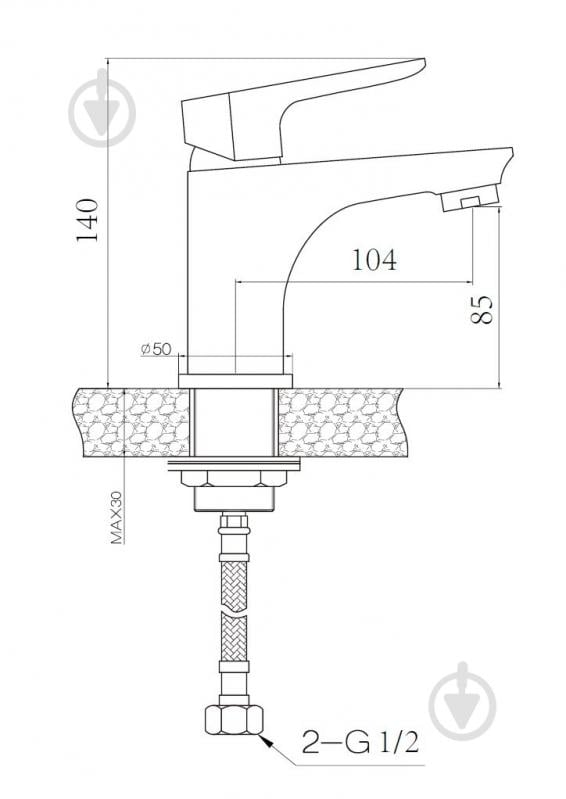 Набір змішувачів Mixxen Оушен для ванної кімнати MXBZ0494 - фото 4