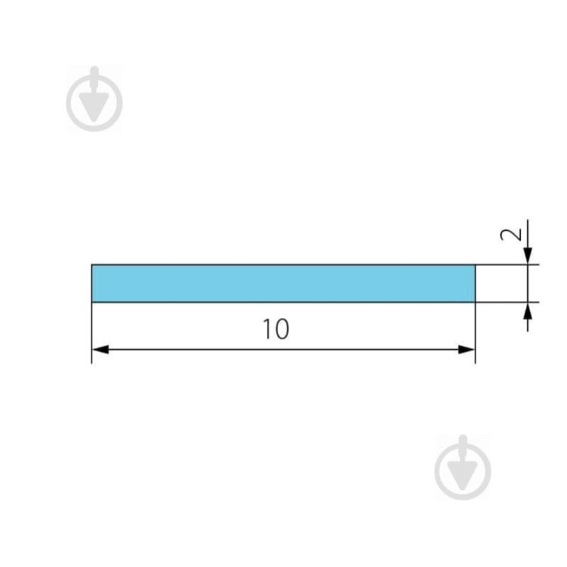 Полоса алюминиевая 10x2 мм плоская анодированое серебро - фото 2