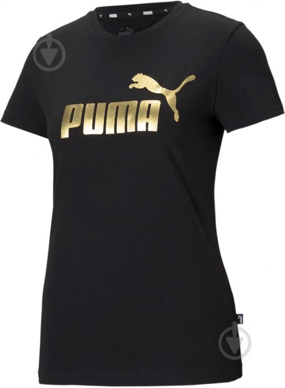 Футболка Puma ESS+ Metallic Logo Tee 58689001 р.2XL черный - фото 1