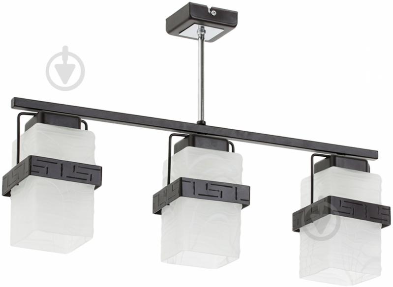 Люстра потолочная Luminex Ecos 3xE27 белый/черный хром 4419 - фото 1