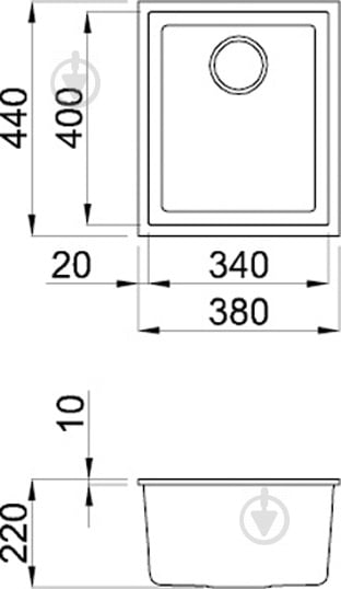 Мойка Q 100 under top titano 68 - фото 2