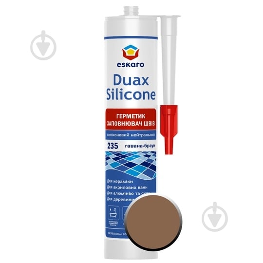 Заповнювач швів Eskaro Duax Silicone 235 (Гавана-браун) коричневий - фото 1