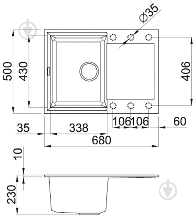 Мийка для кухні ELLECI EASY 135 AVENA 51 - фото 2