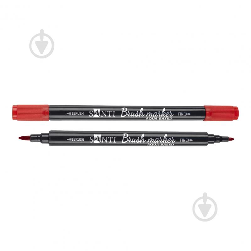 Маркер акварельный Santi Brush Marker SWB-07 красный 391063 - фото 1 Маркер акварельный Santi Brush Marker SWB-07 красный 391063 - фото 1