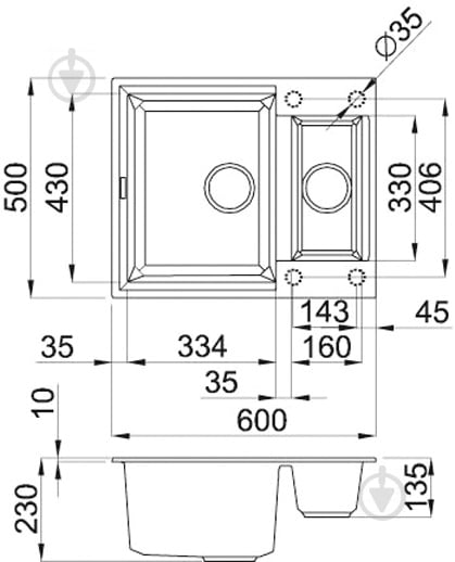 Мойка EASY 150 BIANCO ANTICO 62 - фото 2