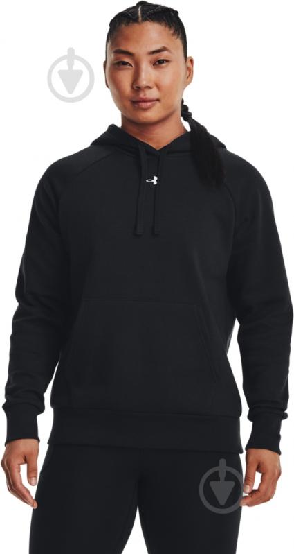 Джемпер Under Armour UA RIVAL FLEECE HOODIE 1379500-001 р.L чорний - фото 1