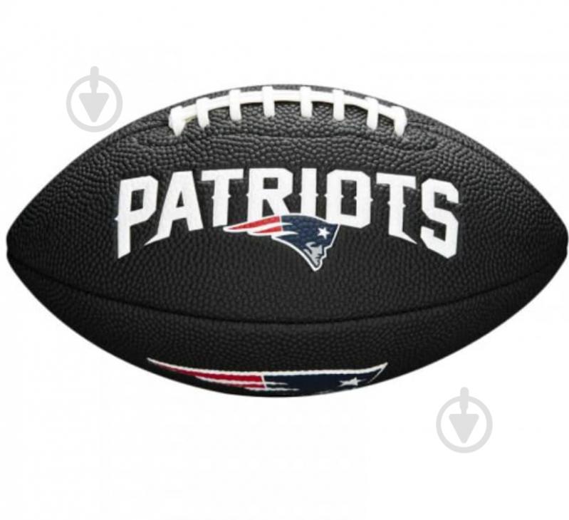 Мяч для регби Wilson NFL Soft Touch Mini New England Patriots р.6 WTF1533BLXBNE черный - фото 1