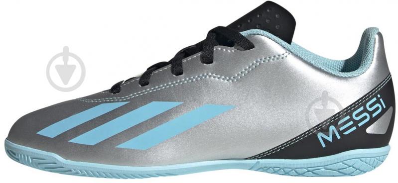 Футзальная обувь Adidas X Crazyfast Messi 4 IE4070 р.37 1/3 серебряный - фото 2