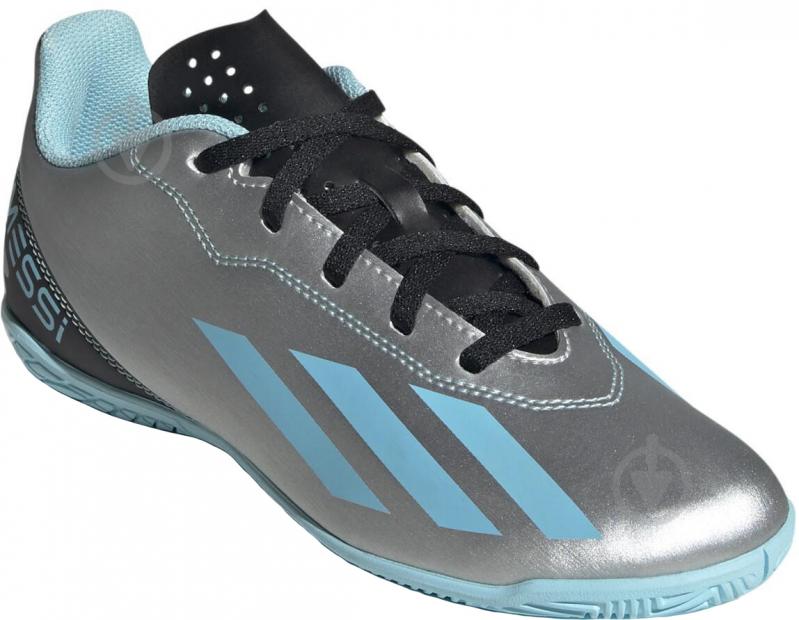 Футзальная обувь Adidas X Crazyfast Messi 4 IE4070 р.37 1/3 серебряный - фото 3