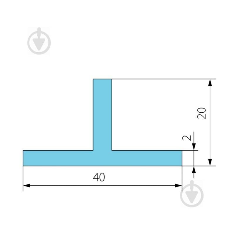 Тавр Braz Line 40х20х2,0 мм б/п - фото 2