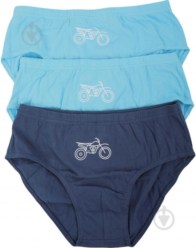 Набор трусов для мальчиков HW 3 пары р.98-104 голубой с синим P1-Q1 - фото 1 Набор трусов для мальчиков HW 3 пары р.98-104 голубой с синим P1-Q1 - фото 1