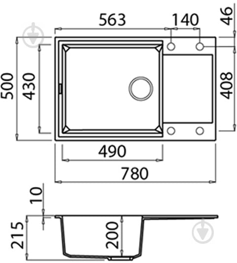 Мойка EASY 310 BIANCO 52 - фото 2