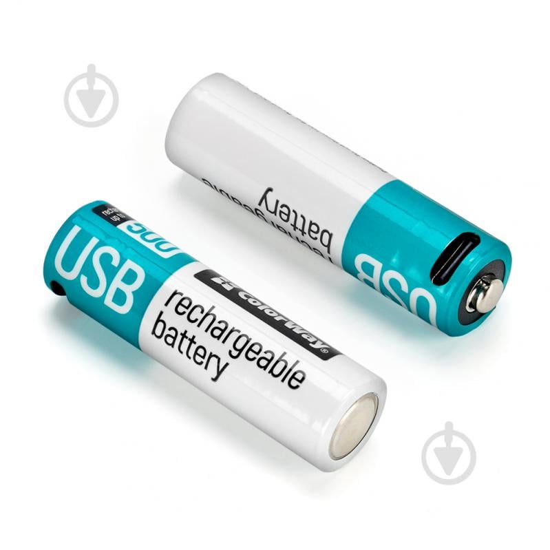 Батарея аккумуляторная ColorWay USB-С 2220 мАч 1.5В (Li-Polymer) AA (пальчиковые) 2 шт. (CW-UBAA-10) - фото 3