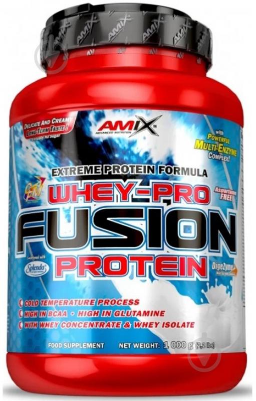 Протеин AMIX Whey-Pro FUSION шоколад-кокос 1000 г 1 кг - фото 1