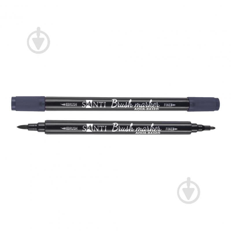 Маркер акварельный Santi Brush Marker SWB-19 темно-синий 391075 - фото 1