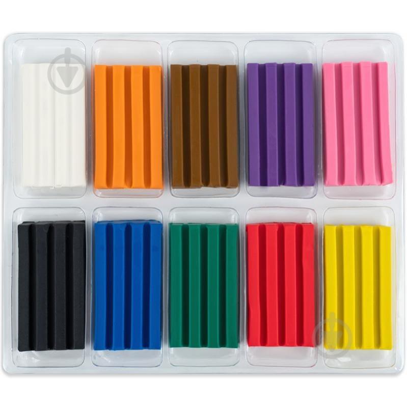 Пластилін восковий 10 кольорів 200 г HW25-084 KITE - фото 3 Пластилін восковий 10 кольорів 200 г HW25-084 KITE - фото 3