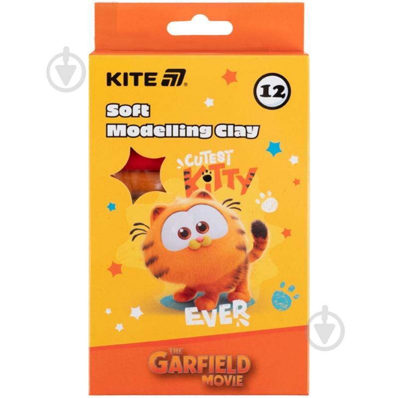 Пластилін восковий 12 кольорів 200 г Garfield GF25-086 KITE - фото 1 Пластилін восковий 12 кольорів 200 г Garfield GF25-086 KITE - фото 1