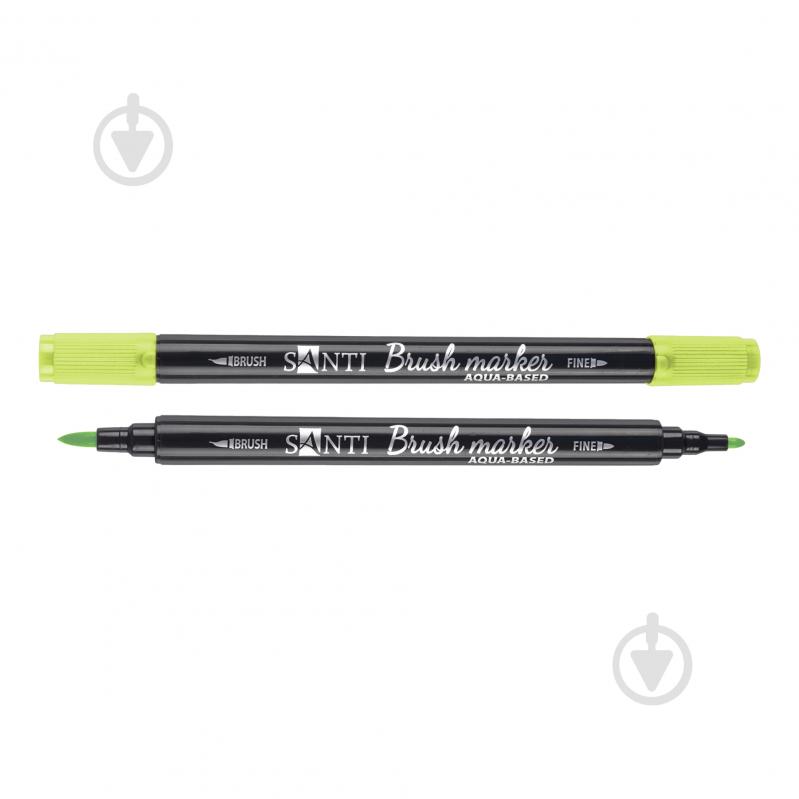 Маркер акварельный Santi Brush Marker SWB-24 салатовый 391080 - фото 1 Маркер акварельный Santi Brush Marker SWB-24 салатовый 391080 - фото 1