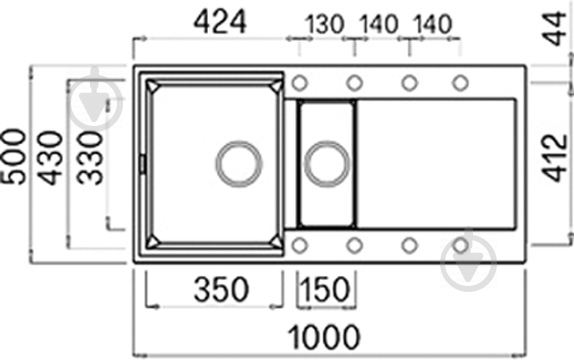 Мойка EASY 475 bianco antico 62 - фото 2