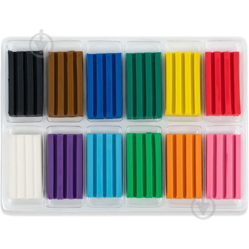 Пластилін восковий 12 кольорів 240 г HK25-1086 KITE - фото 2 Пластилін восковий 12 кольорів 240 г HK25-1086 KITE - фото 2