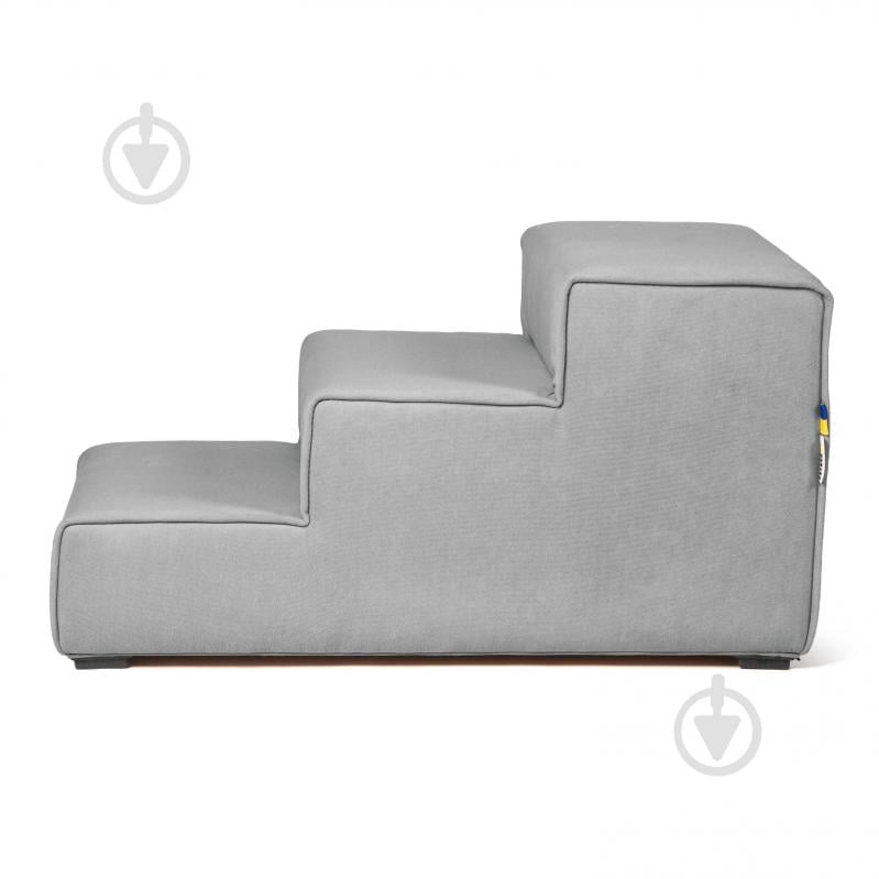 Ступени широкие PETBED 66х42 см h-36 см велюр серый - фото 5 Ступени широкие PETBED 66х42 см h-36 см велюр серый - фото 5