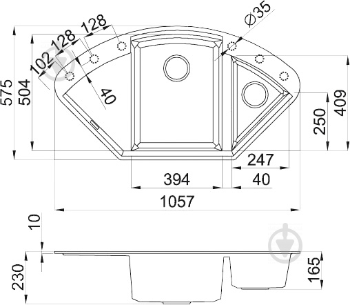 Мойка Easy Corner avena 51 - фото 2