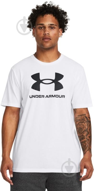 Футболка Under Armour UA SPORTSTYLE LOGO UPDATE SS 1382911-100 р.L білий - фото 1