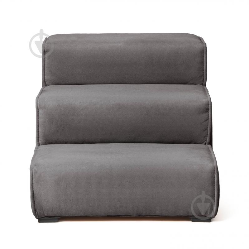 Ступени широкие PETBED 66х42 см h-36 см велюр темно-серый - фото 1