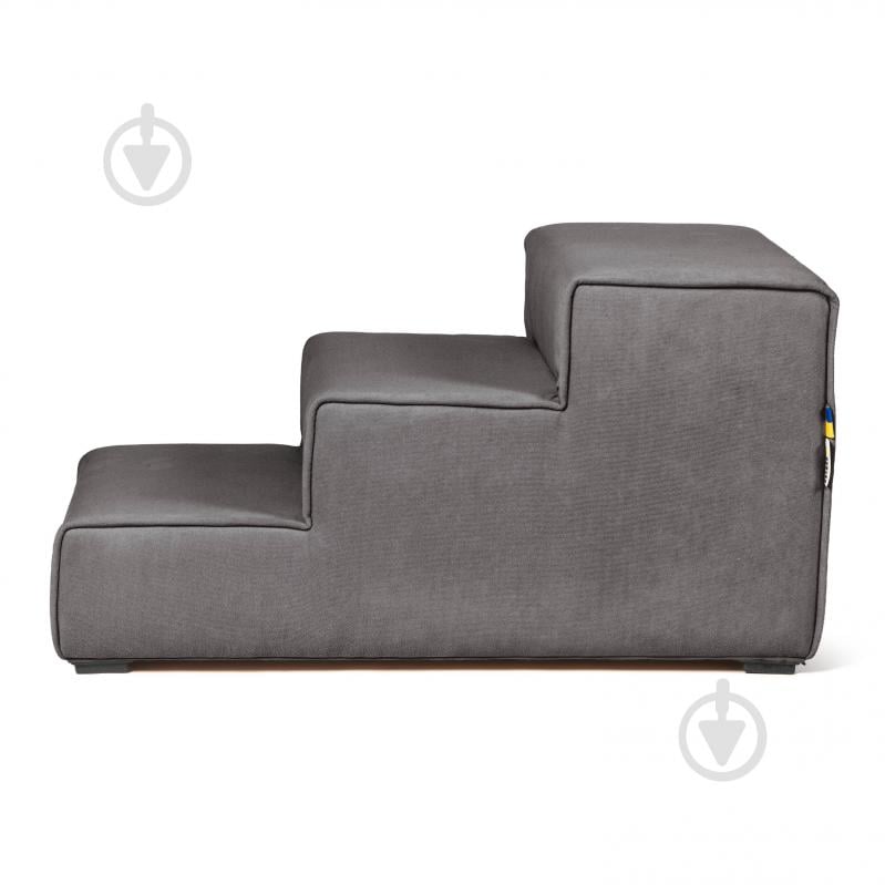 Ступени широкие PETBED 66х42 см h-36 см велюр темно-серый - фото 4