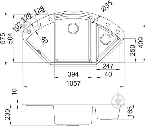 Мойка Easy Corner bianco antico 62 - фото 2