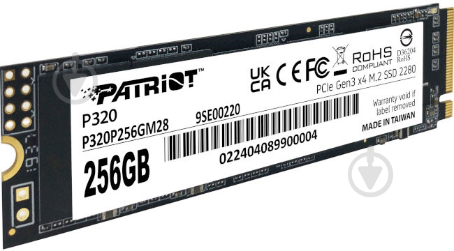 SSD-накопичувач Patriot P320 256GB M.2 PCI Express 3.0 x4 TLC (P320P256GM28) - фото 2