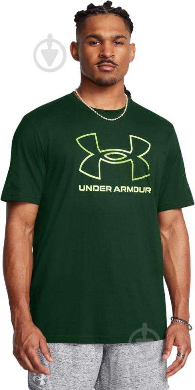 Футболка Under Armour UA GL FOUNDATION UPDATE SS 1382915-302 р.S зелений - фото 1