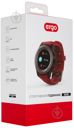 Смарт-часы Ergo Sport GPS HR Watch S010 red (GPSS010R) - фото 10