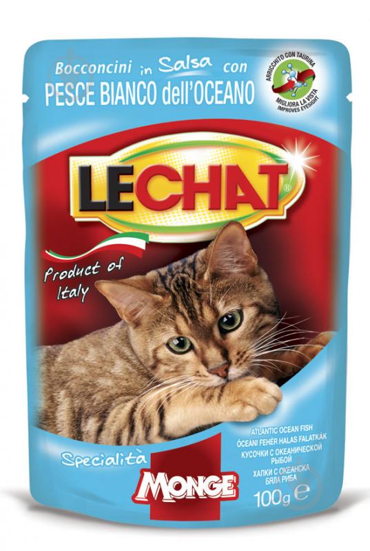 Консерва для взрослых кошек LECHAT EXCELLENCE океаническая рыба 100 г - фото 1