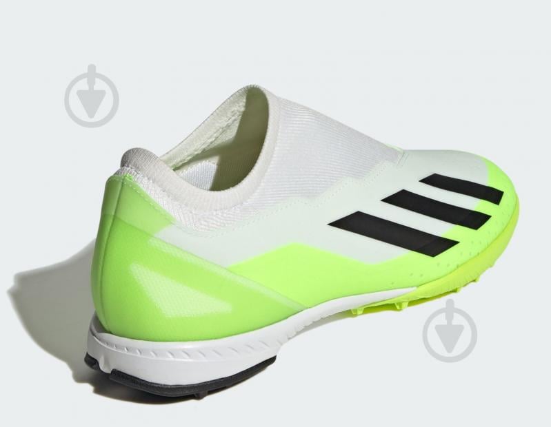 Сороконожки Adidas AW2324 X Crazyfast 3 Laceless Turf Shoes ID9346 р.44 2/3 бело-зеленый - фото 3