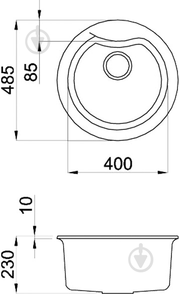 Мойка Ego Round terra 53 - фото 2