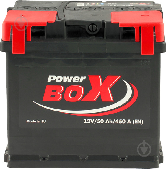 Акумулятор автомобільний PowerBox 50Ah 450A 12V SLF05001 «+» ліворуч (SLF05001) - фото 1