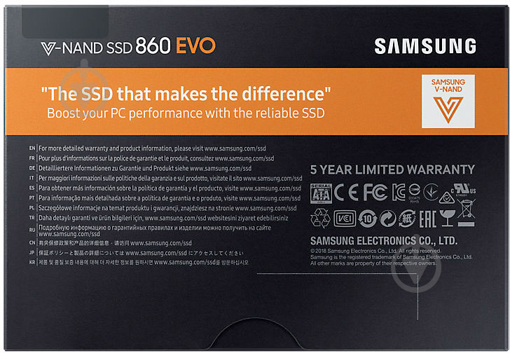 SSD-накопитель Samsung 850 Evo 1000GB 2,5" SATA III TLC (MZ-76E1T0BW) - фото 9