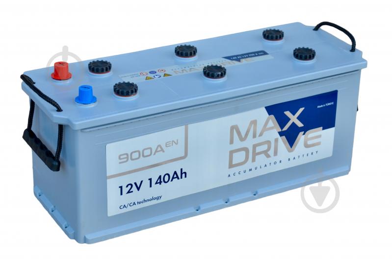 Аккумулятор автомобильный MAX DRIVE 140Ah 900A 12V «+» слева - фото 1