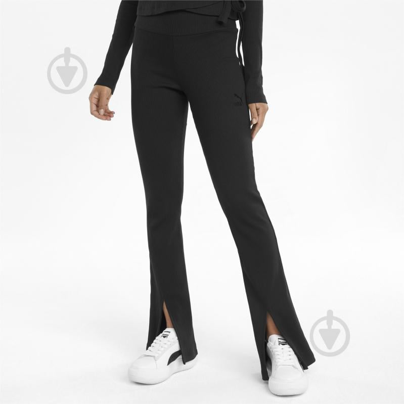 Штани Puma Classics Ribbed Slit Pants 53161401 р. XS чорний - фото 3