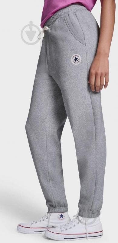 Брюки Converse Chuck Patch Jogger CVW6B118-M6X р. S серый - фото 1 Брюки Converse Chuck Patch Jogger CVW6B118-M6X р. S серый - фото 1