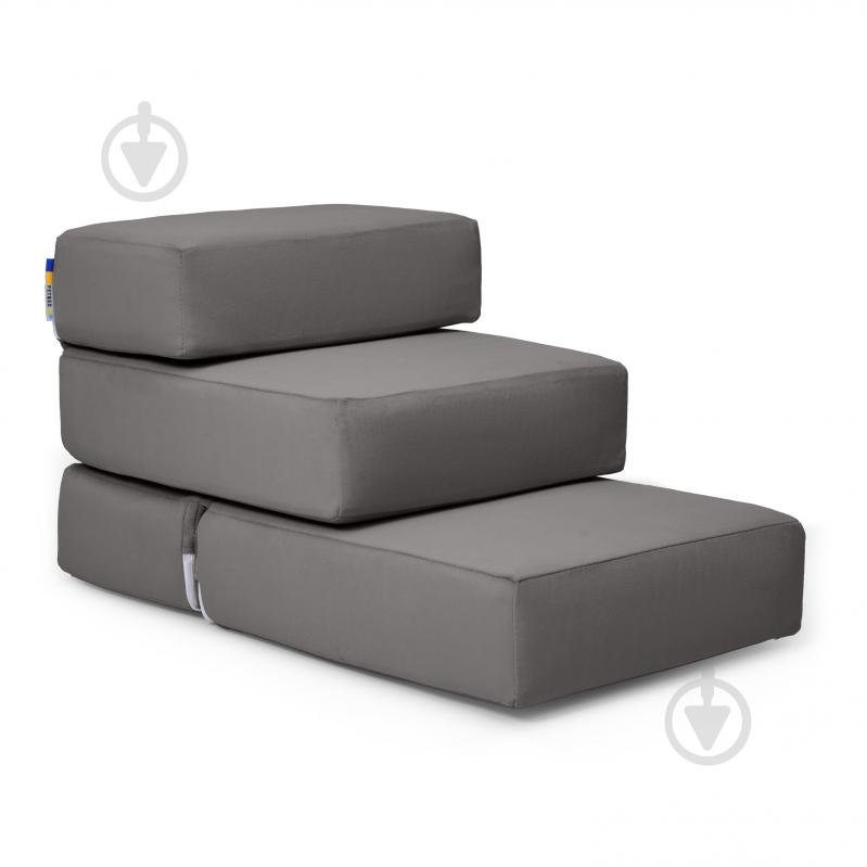 Сходинки м'які PETBED 66х42 см h-36 см велюр темно-сірий - фото 3 Сходинки м'які PETBED 66х42 см h-36 см велюр темно-сірий - фото 3