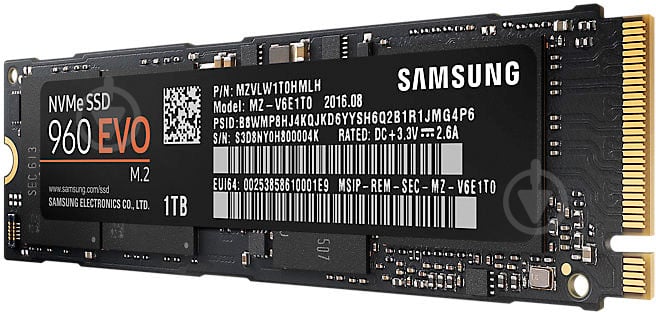 SSD-накопитель Samsung 960 Evo 1000GB M.2 PCI Express 3.0 x4 TLC (MZ-V6E1T0BW) - фото 3