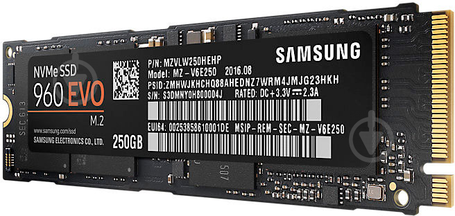 SSD-накопитель Samsung 960 Evo 250GB M.2 PCI Express 3.0 x4 TLC (MZ-V6E250BW) - фото 3