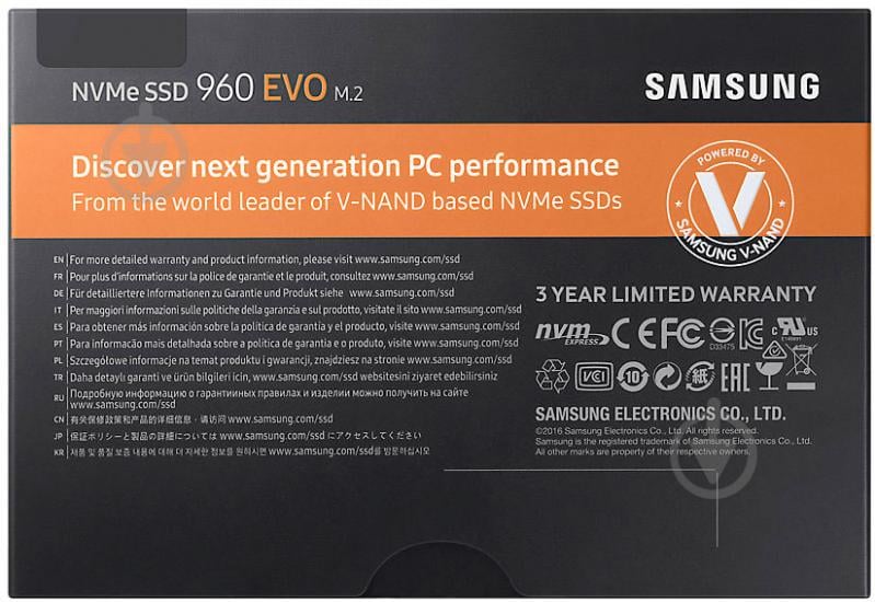 SSD-накопичувач Samsung 960 Evo 500GB M.2 PCI Express 3.0 x4 TLC (MZ-V6E500BW) - фото 12