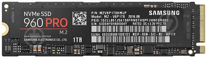 SSD-накопитель Samsung 960 Evo 1000GB M.2 PCI Express 3.0 x4 MLC (MZ-V6P1T0BW) - фото 1