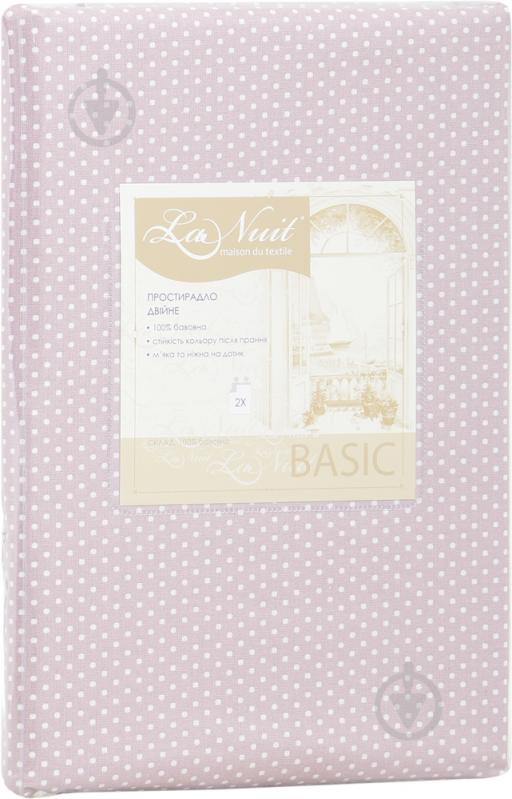 Простынь Basic горошек 240x220 см розовый La Nuit - фото 3