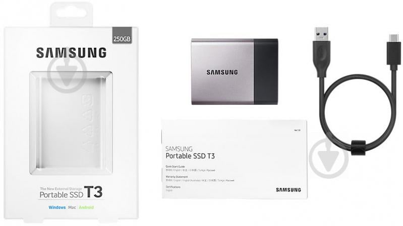 SSD-накопичувач Samsung T3 250GB Portable TLC (MU-PT250B/WW) - фото 7