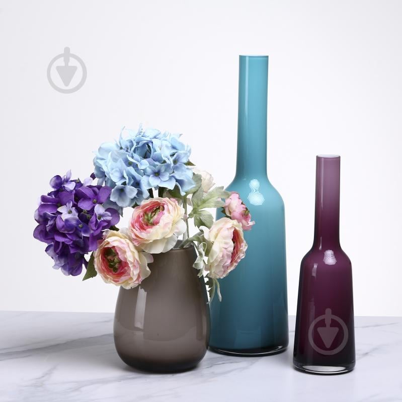 Ваза Wrzesniak Glassworks Bottle 46 см бирюзовая 27-3152A - фото 5